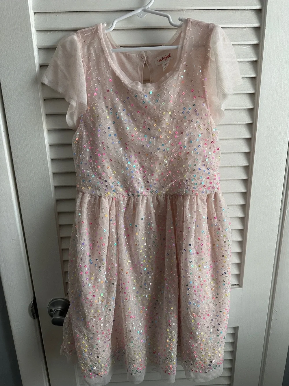 Cat and jack sequin dress girls Large 10/12 NWOT